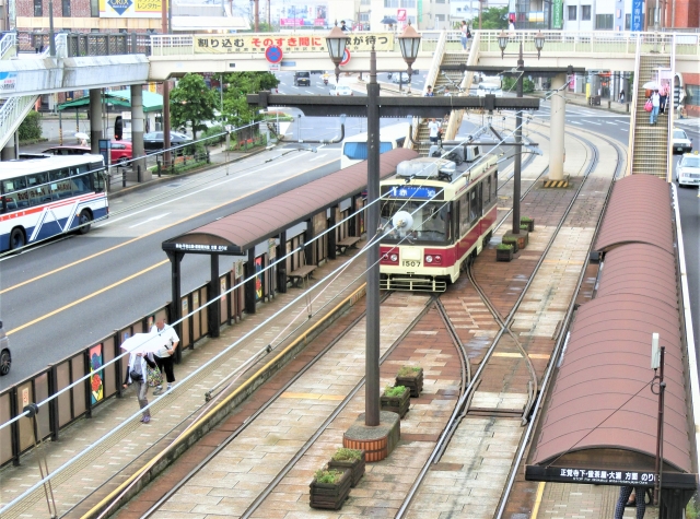 長崎駅の路面電車